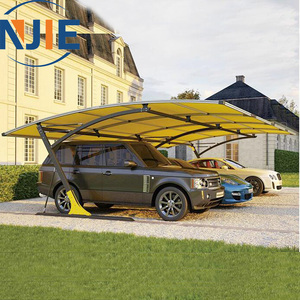 Vente en gros de garages carport en porte-à-faux en aluminium 20x20ft de haute qualité personnalisés simples pour 2 voitures nature pratique parking - Product Image 3