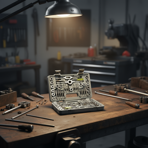 Set di Maschi e Filiere Proxxon 80 Pezzi SAE e Metrici in Acciaio al Carbonio Rivestito PVD 62 HRC, Kit Utensili per Lavorazione a Sinistra - Product Image 2