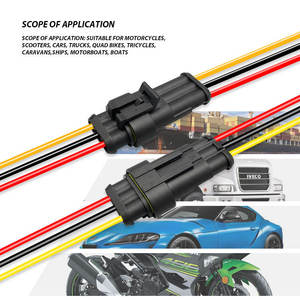 Connecteurs étanches Amp Super-seal série 1.5, faisceaux de câbles automobiles 1, 2, 3, 4, 5, 6 broches, câbles étanches, connecteurs TE - Product Image 3