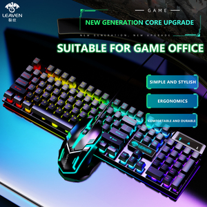 Leaven RGB Chiếu Sáng Máy Tính Để Bàn Cơ Khí Trò Chơi Bàn Phím Và Chuột Combo Có Dây Kết Nối Cho <span class=keywords><strong>PC</strong></span> Máy Tính Xách Tay - Product Image 3