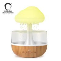 Diffuseur d'humidificateur nuage de pluie domestique mignon conforme CE ROHS 280ml veilleuse arôme huile essentielle prise américaine garantie 1 an