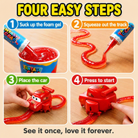 Jouet de piste de slime DIY, véhicule électrique rechargeable 3,7 V, ensemble de piste éducatif pour enfants, vente en gros d'ensembles de pistes de voitures jouets