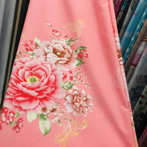 Tessuto in microfibra con stampa dispersa 100% poliestere rosa con motivo floreale <span class=keywords><strong>grande</strong></span> personalizzato di alta qualità per lenzuolo - Product Image 5