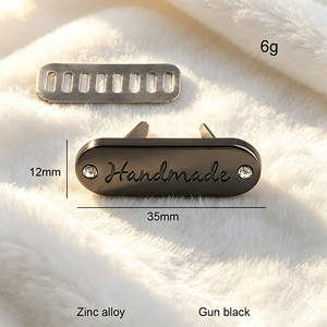 Custom Metal <b>Name</b> Tags with Own Logo Private Sewing Brand <b>Labels</b> Durable Metal Emblem Plates for Fashion Garment, Leather Bags & - Product Image 1
