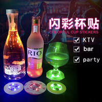 7 couleurs RVB Led Bar Coaster Up LED bouteille lumière de base LED clignotant bouteille lumière autocollant led Coaster pour tasses bouteille