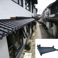 Kit de toit pour auvent de fenêtre chinois en résine synthétique, panneaux de auvent de porte légers en plastique ASA avec pignon ornemental