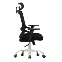 Chaise de bureau ergonomique moderne chromée réglable et inclinable avec support lombaire pivotant pour bureau à domicile et atelier – Vente directe usine