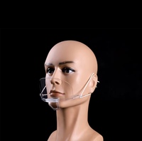 Masker Wajah Plastik Transparan Anti-kabut yang Dapat Digunakan Kembali, Penutup Mulut Nyaman, Masker untuk Dapur dan Katering