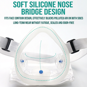 Masque facial en plastique transparent avec valve et sangles réglables - Product Image 5