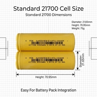 Batterie Li-ion de qualité supérieure FEB 21700 6500mAh 3.7V, décharge 3C, cellule lithium-ion haute capacité pour vélo électrique, scooter, pack de batteries EV