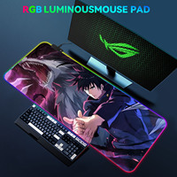 Tapis de souris LED imprimé avec des personnages de dessins animés de la série FLAME SNAKE, tapis de souris LED XL, 80 30, tapis de table de style japonais