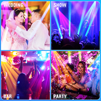 Equipo de DJ U`King de 150W, 8 Proyectores Gobo, Iluminación LED Móvil para Fiestas, Discotecas y Escenarios