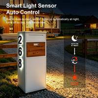 Boîte aux lettres solaire personnalisée pour colis et courrier, avec recharge solaire, casier de rangement, économie d'énergie, étanche