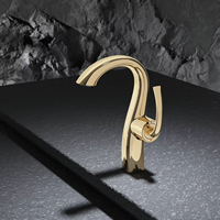 Grifo de Baño Europeo de Lujo Moderno con Acabado Cromado, Montado en Cubierta, Monomando de Latón con Mezclador de Agua Fría/Caliente para Lavabo