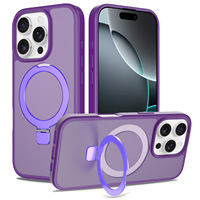 Coque de téléphone antichoc en TPU et PC, finition mate douce au toucher, avec anneau magnétique, pour iPhone 16e 17e 16 17 Pro Max