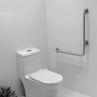 Barre d'appui murale en acier inoxydable 304 moderne et simple en forme de L, antidérapante, surface polie, pour personnes âgées