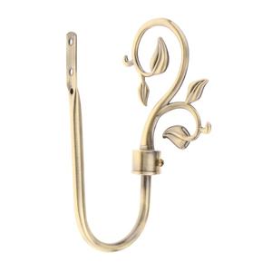 2 pezzi a forma di U in metallo bronzo foglia tenda gancio per finestra tendaggi Tieback appendiabiti decorazione per la casa tenda accessori - Product Image 1