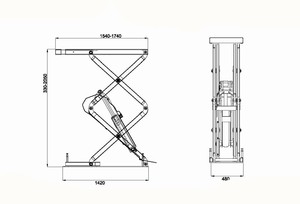 Sollevatore <span class=keywords><strong>a</strong></span> Forbice Sotterraneo Shanghai FANBAO QJY3.2-1, Capacità 4.0t/3000KG, Tempo di Sollevamento 50s, Certificato CE, Attrezzi Idraulici <span class=keywords><strong>12</strong></span> - Product Image 5