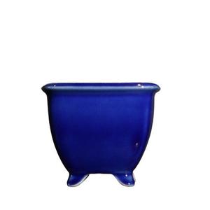 Maceta de Cerámica para Bonsái, Esmalte Azul, Forma Cuadrada, Estilo Chino Clásico - Product Image 5