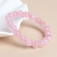 Bracelet en perles de Quartz Rose naturel de Madagascar, 6mm, 8mm, 10mm, Bracelets en perles de cristal pour femmes, accessoire de bijoux en pierres précieuses