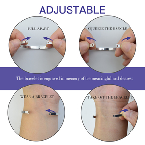 <span class=keywords><strong>Bracciale</strong></span> a Polsino Aperto Trendy in Lega di Rame Placcato <span class=keywords><strong>Argento</strong></span> <span class=keywords><strong>con</strong></span> Design Semplice a Cuore per Donna, Opzione <span class=keywords><strong>Incisione</strong></span> Fai-da-te, Certificato da Terze Parti - Product Image 5