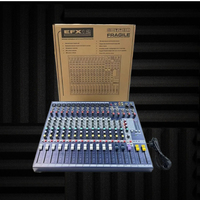 Console de mixage numérique pour performances live série EFX, 8/12/16 canaux avec matériau métallique Lexico intégré
