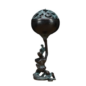 Jingciren Boutique Adornos de Bronce, Estufa Boshan, Artículos de Bronce Antiguos, Cobre Puro, Librería Retro para Estudio, Estante Antiguo - Product Image 5