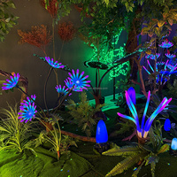 Sculpture lumineuse de champignon enchanté Ip65 Led extérieure pour le sentier du parc et l'ambiance du festival