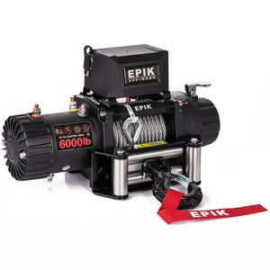 Cabrestante de tambor corto fuerte de freno de cono 2025 6000lb con cuerda de acero para Jeep SUV - Product Image 2