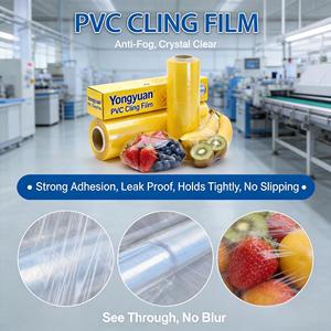 Película Adhesiva <span class=keywords><strong>de</strong></span> PVC <span class=keywords><strong>de</strong></span> Grado Alimenticio, Suave, Transparente, Resistente a la Humedad, para Envolver <span class=keywords><strong>Pan</strong></span> y Verduras, 30-50cm, Venta al por Mayor - Product Image 5