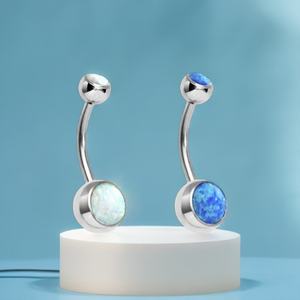 Anillos de Ombligo de Ópalo Premium Gaby, Joyería de Perforación de Titanio G23, Anillo de Ombligo de 14G para Mujer, Venta al por Mayor - Product Image 6