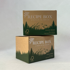 Boîte à recettes écologique en bois d'acacia : design inspiré de la forêt et fabriquée avec soin pour les trésors de la cuisine - Product Image 2
