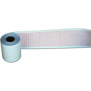 Yeniden kullanılabilir tıbbi kardiyoloji ısıya duyarlı ekg kağıt termal kayıt grafik kağıt uyumlu termal kayıt ambalaj etiketleri