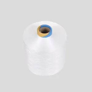 Meilleure vente 100% fil de polyester 150d/288f filament de microfibre blanc brillant DTY motif brut