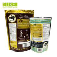 Emballage alimentaire en plastique pour Chips, noix, pop-corn, Snack, Stand-Up, pochette de sac à fermeture éclair brillante