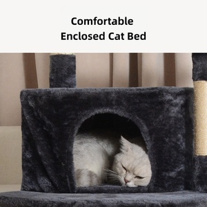 Moderne Luxe Pluche Kattenklimtoren 3-Laags Sisal Krabpaal Ecologisch Halloween Kerstcadeau Binnen- en Buitengebruik Karton - Product Image 3