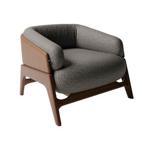 Sillón de Diseño Ergonómico de Madera de Alta Comodidad, Sillón <span class=keywords><strong>Individual</strong></span> Tipo <span class=keywords><strong>Puff</strong></span> para Sala de Estar, Sillas de Pedicura para Interiores Modernos - Product Image 1