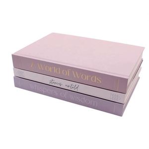 Carnets de notes/agendas décoratifs en cuir rigide aux couleurs pastel personnalisées, ensemble de livres décoratifs au design de table basse – Idéal pour les fêtes - Product Image 1