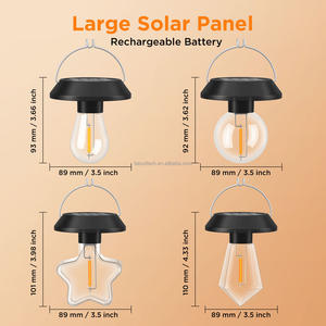 مصباح حائط شمسي بمستشعر بشري 3 أوضاع مصباح LED IP65 مقاوم للماء مصباح حديقة خارجي - Product Image 5