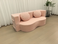 Sofá Cama Lineal Contemporáneo de 2 Plazas, Embalaje Comprimido, Sofá Recto Convertible Minimalista