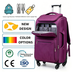 Valises à roulettes en tissu Oxford personnalisées, valises <span class=keywords><strong>de</strong></span> voyage combinées pour hommes, valises à roulettes pour affaires, OEM/ODM - Product Image 1