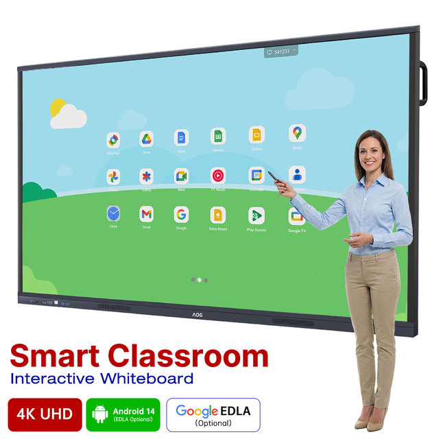 Interactive Smart Board 20/40 Point Touch Screen Android/Windows OS 55/65/75/85/86/98 Inch Digital Teaching Whiteboard