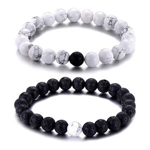<span class=keywords><strong>Bracelet</strong></span> de perles pour hommes, bijou en <span class=keywords><strong>pierre</strong></span> naturelle, diffuseur d'<span class=keywords><strong>huile</strong></span> <span class=keywords><strong>essentielle</strong></span> pince <span class=keywords><strong>volcanique</strong></span>, vente en gros, - Product Image 1