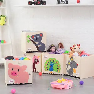 Amazon Marken box Cartoon Heim-Organisator Container Cartoon faltbare Aufbewahrung boxen Zusammen klappbarer Schrank-Organisator für Kinder Spielzeug Aufbewahrung