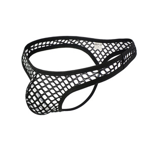 Men's Sexy Translucent Mesh <b>Thong</b> Large Mesh U Convex Hollow Fishnet T-<b>String</b> Breathable Factory Wholesale Underwear - Product Image 4