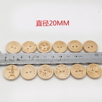Tombol kayu bulat 2.0cm dengan Laser, desain menara besi ukiran DIY perlengkapan kerajinan & pekerjaan seni kayu