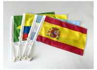 Bas prix vente en gros personnalisé tous les pays drapeau afghan pour voiture personnalisé 30*45cm100% polyester durable drapeau de voiture Afghanistan