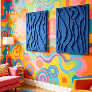 Paneles Decorativos Acústicos Modernos de Fieltro Ondulado, Coloridos, Absorbentes de Sonido, para Sala de Estar y Dormitorio - Product Image 2