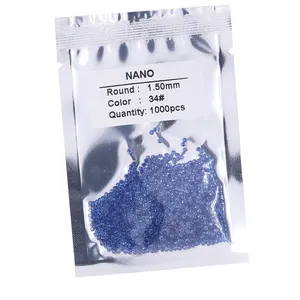 0.8mm blue sapphire black green nano stone heat resistance nano gemstones