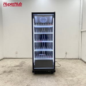 Réfrigérateur à boissons de luxe avec porte entièrement vitrée, vitrine verticale pour boissons avec éclairage LED tricolore, étagère anti-basculement - Product Image 2